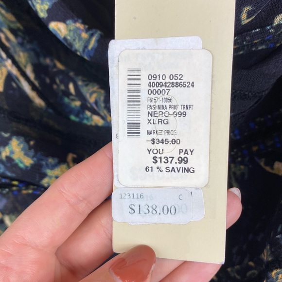 NWT Fuzzi Tulle Stretch BodyCon Paisley Print Trumpet Skirt XL - Picture 8 of 8